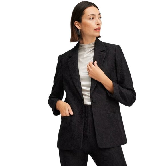 Chico's Black Label Lace Blazer, Size 14, Black. NWT. - Picture 1 of 12